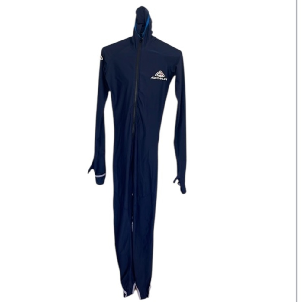 Adrenaline dive skin hooded Lycra suit SPF blue unisex men women adult size XS